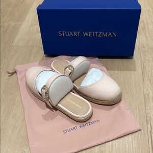 Stuart Weitzman Pink Espadrille Mules NWT